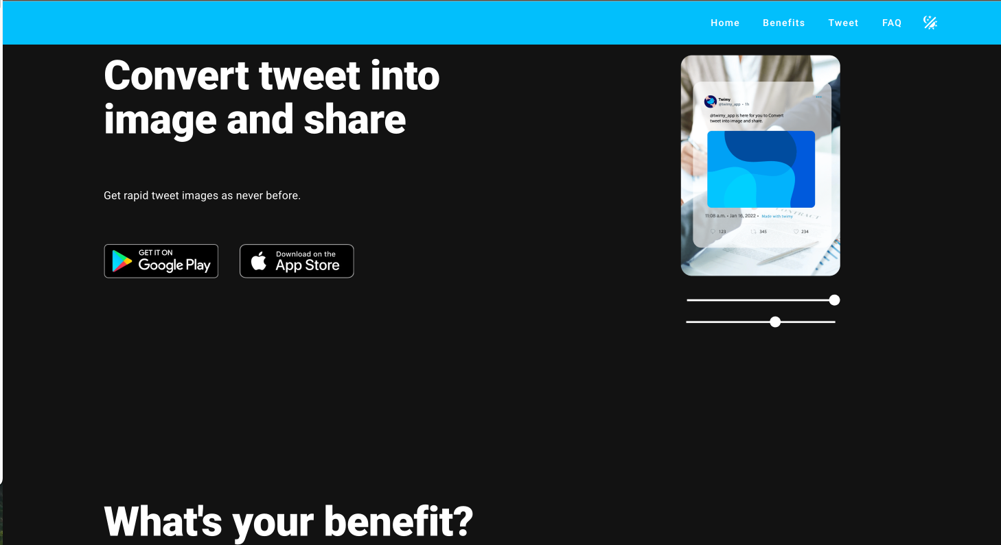 Twimy - Tweet to Image Converter App